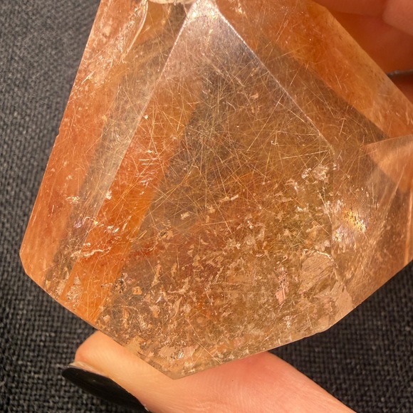 RARE Red & Copper Rutilated Quartz Free Form - Picture 4 of 9